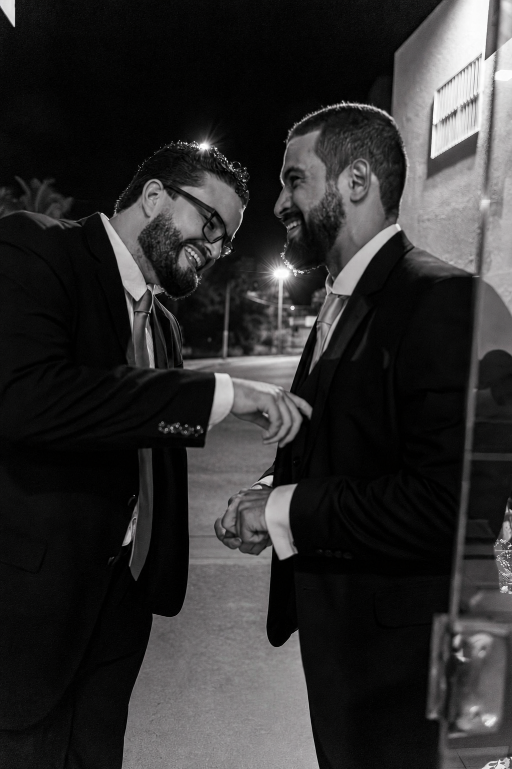 Rafael Coimbra de Medeiros and Vitor Laurindo Sivini Angelo sharing a personal moment